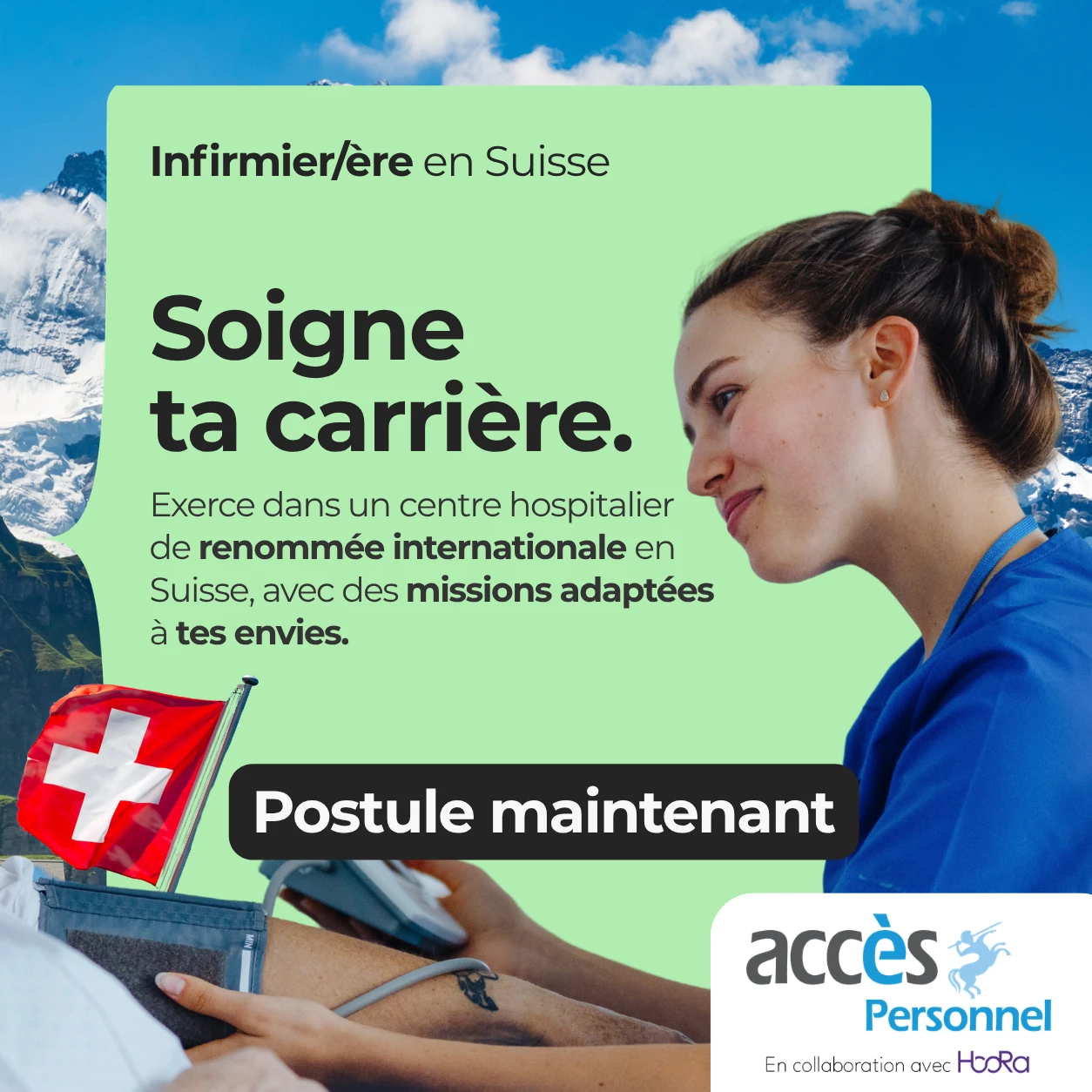 Accès Personnel nursing career visual for international candidates
