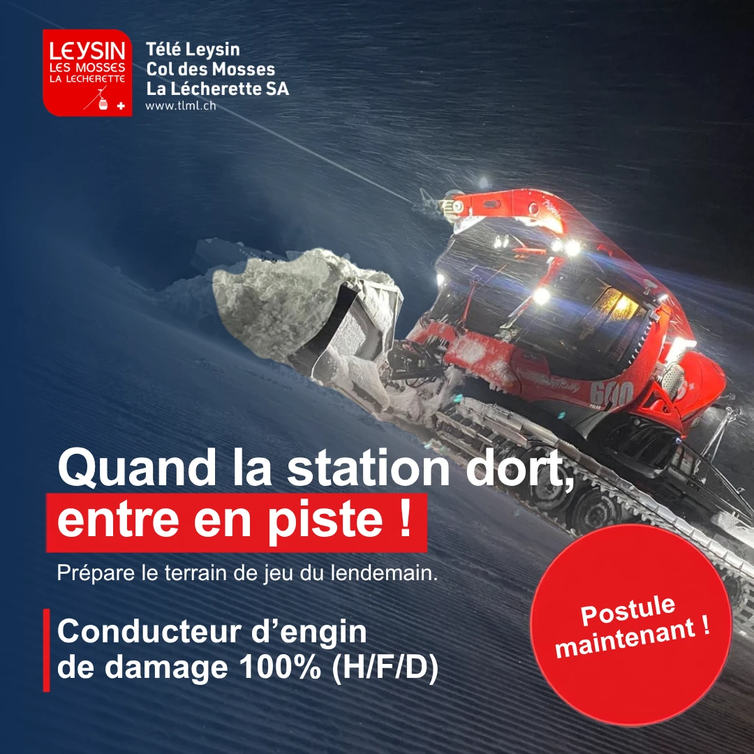 Visuel TéléLeysin pour le recrutement de conducteur d’engin de damage