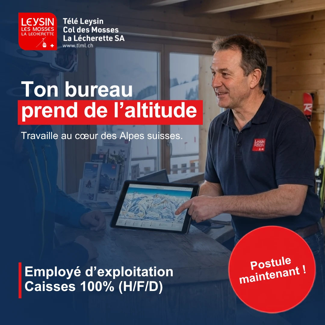 Visuel TéléLeysin pour le recrutement aux caisses