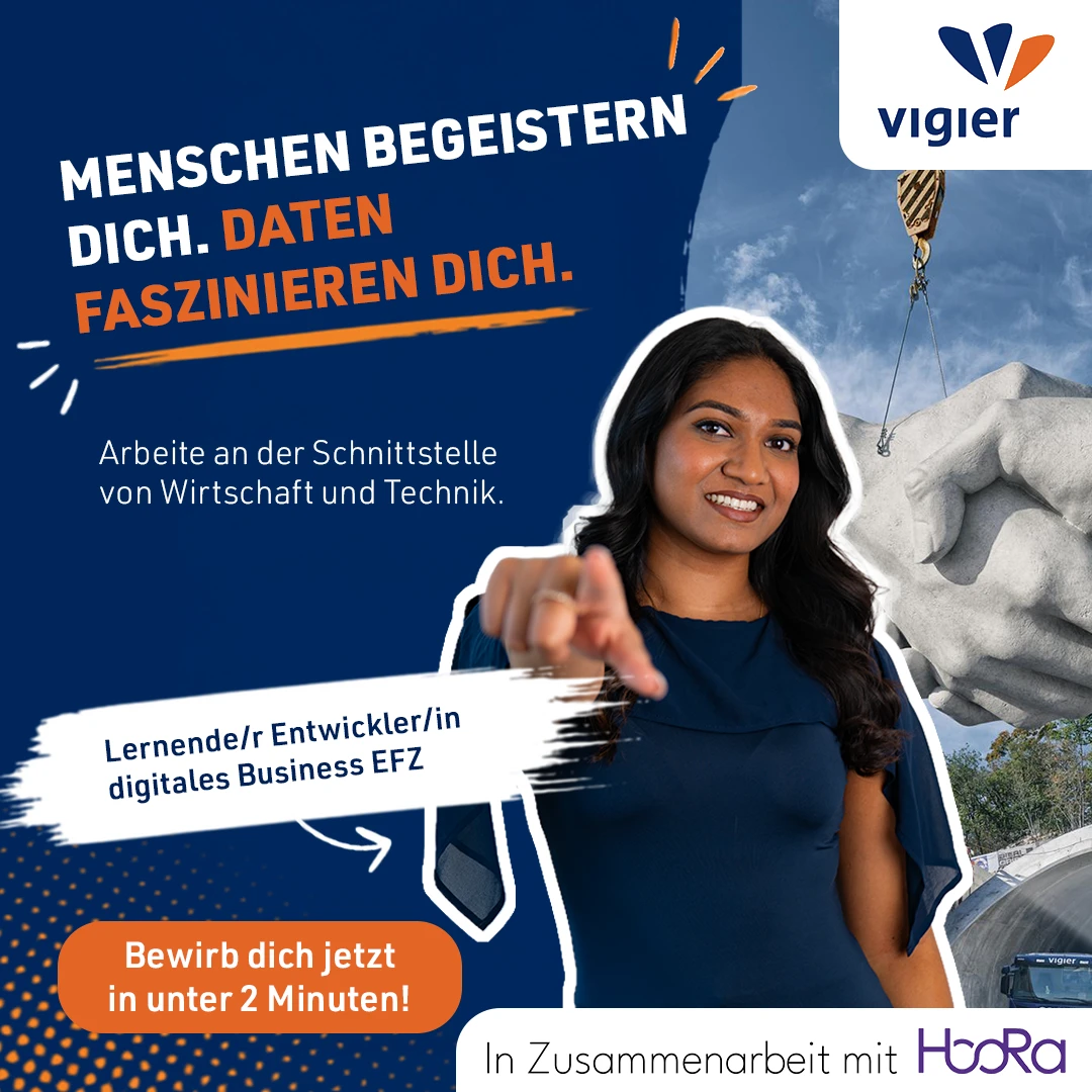 Visuel Vigier en allemand associant données et développement de business digital