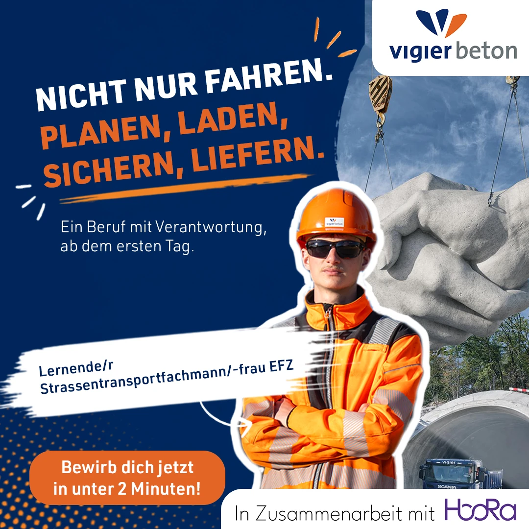 Visuel Vigier Beton en allemand sur la conduite, le chargement et la livraison