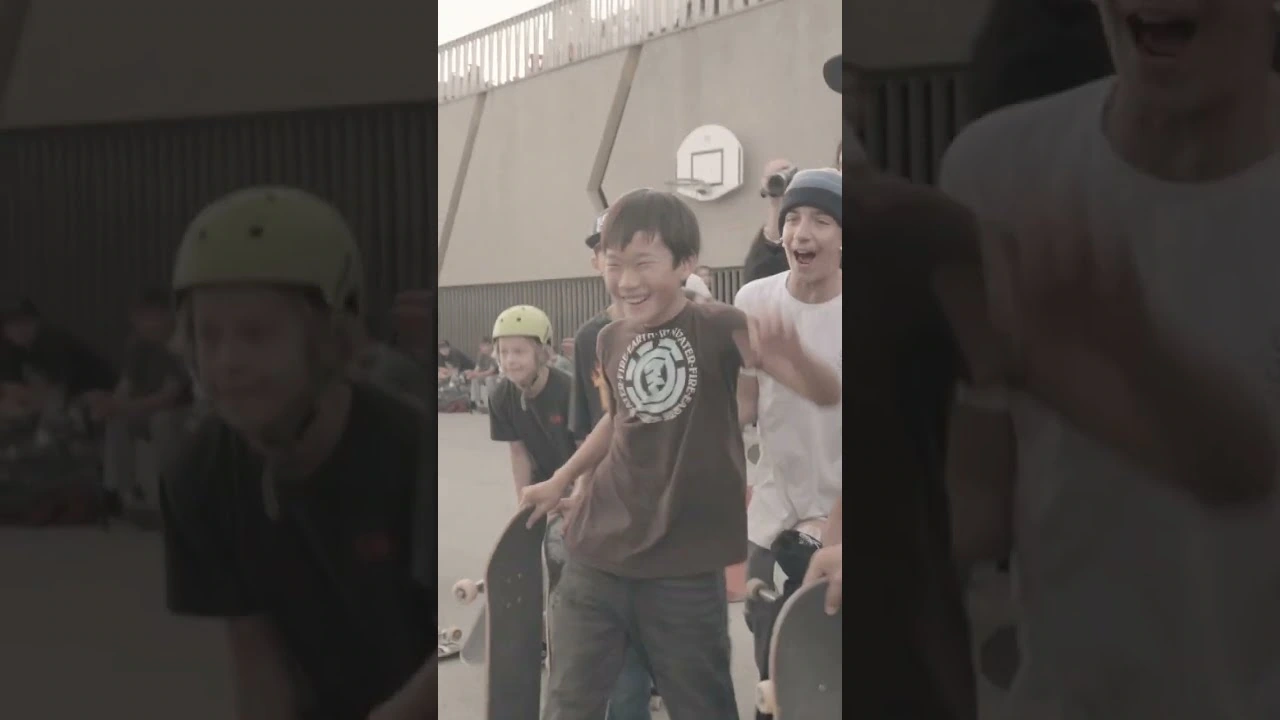 Skatepark users gathered at the opening event